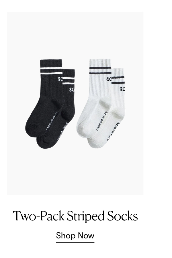 Two-Pack Striped Socks