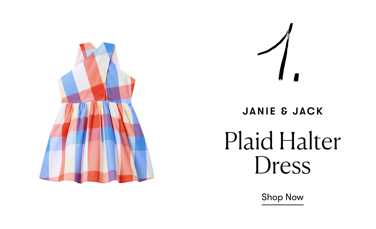 Janie & Jack: Plaid Halter Dress