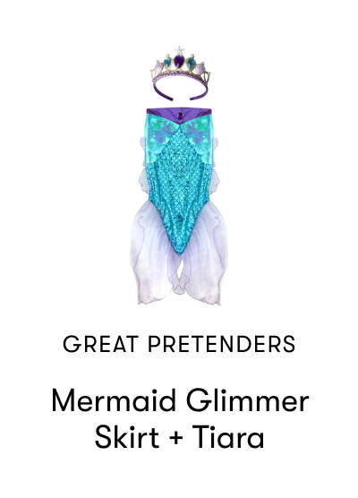 Mermaid Glimmer Skirt + Tiara