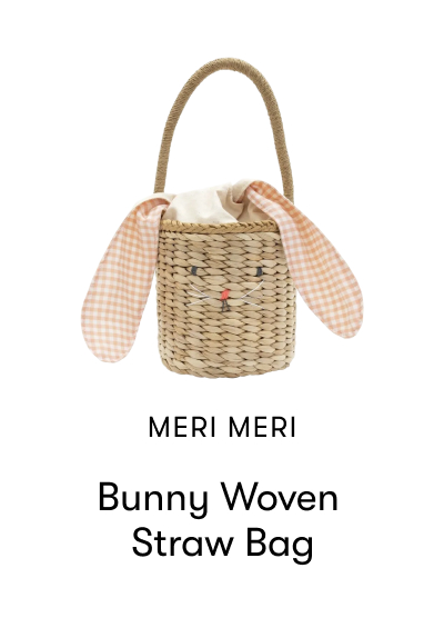 Bunny Woven Straw Bag