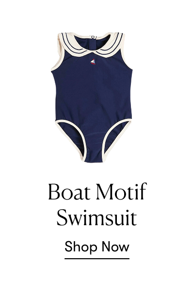Boat Motif Swimsuit