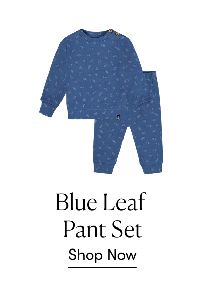 Blue Leaf Pant Set