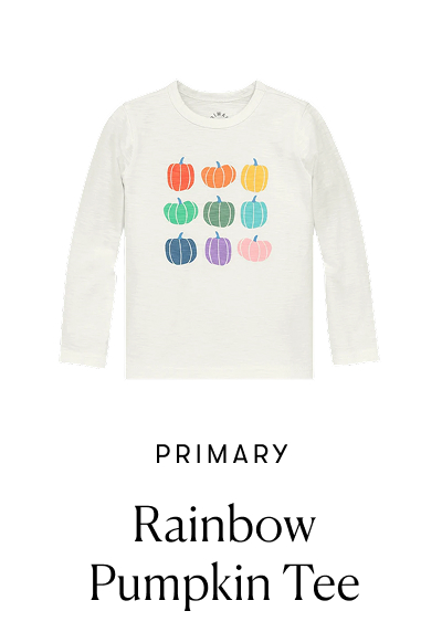 Primary, Rainbow Pumpkin Tee