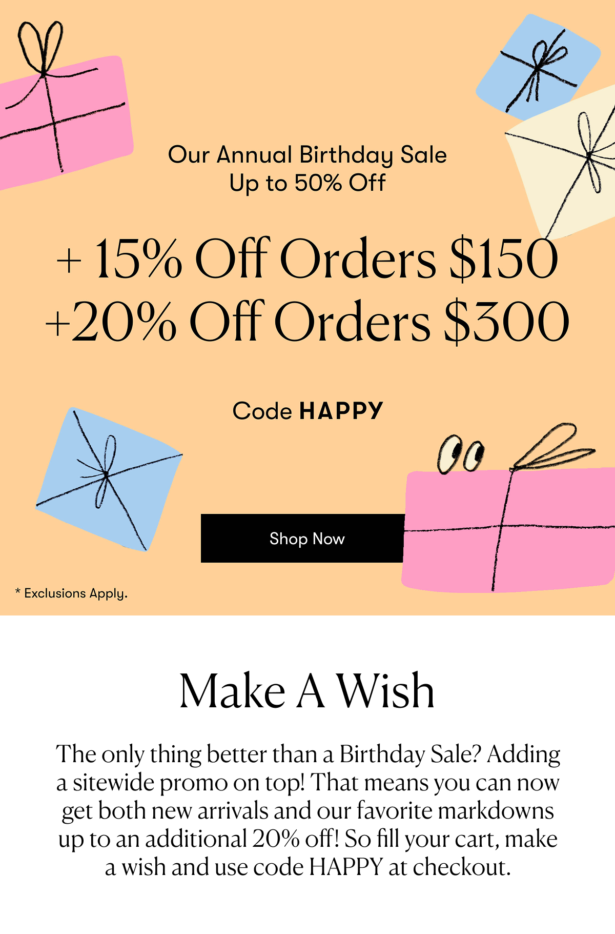 Birthday Sale