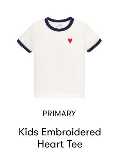 Kids Embroidered Heart Tee