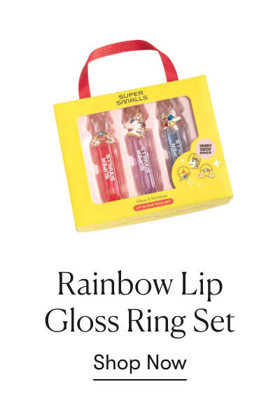 Rainbow Lip Gloss Ring Set
