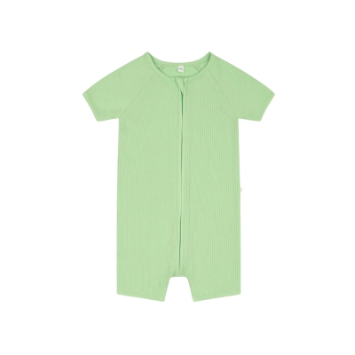 Ribbed Zip Summer Pajamas