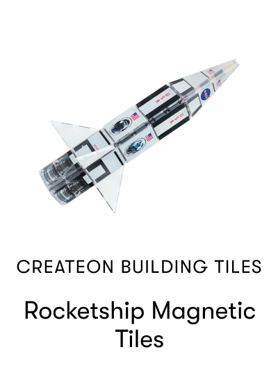 Rocketship Magnetic Tiles