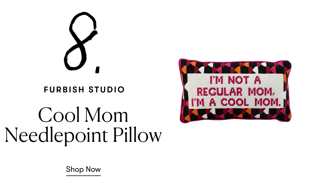 Furbish Studio: Cool Mom Needlepoint Pillow