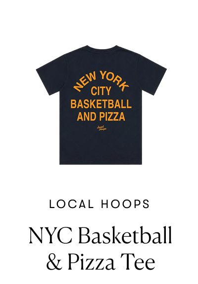 Local Hoops: NYC Basketball & Pizza Tee 