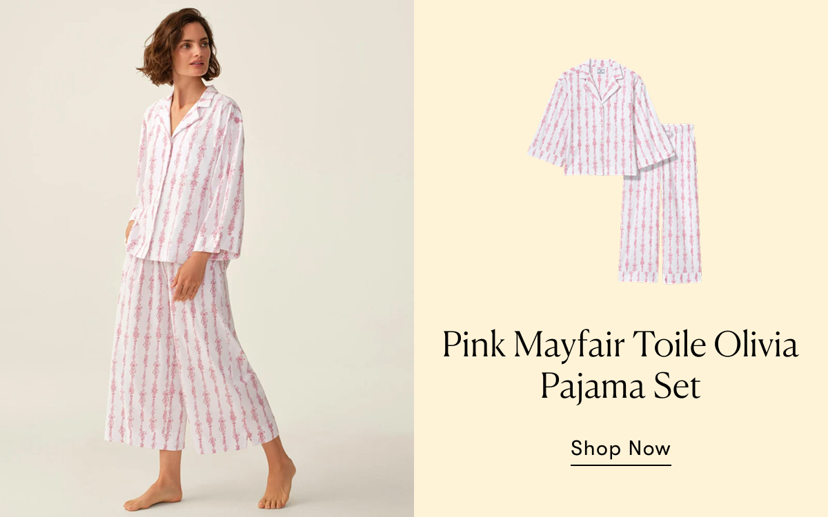 Pink Mayfair Toile Olivia Pajama Set