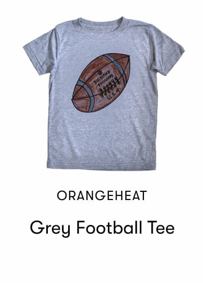 Grey Football Tee
