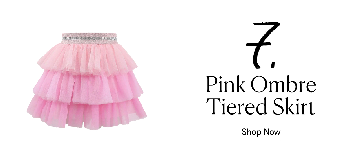 Pink Ombre Tiered Skirt