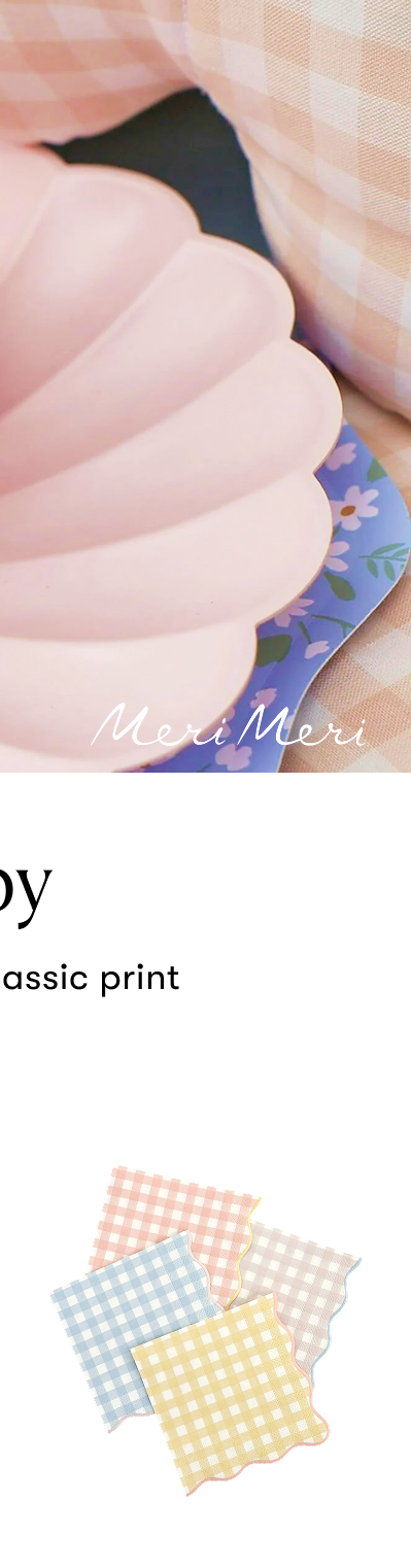 Meri Meri: Gingham Small Napkins
