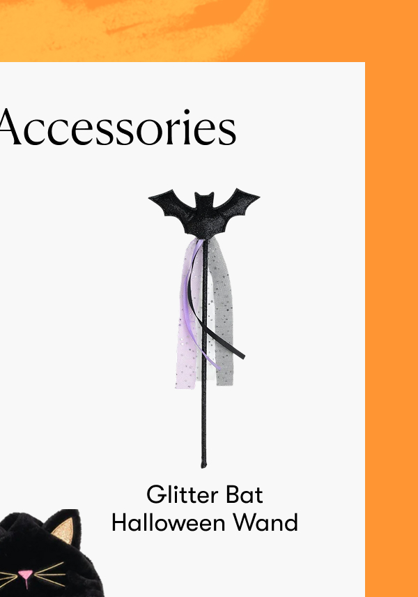 Glitter Bat Halloween Wand