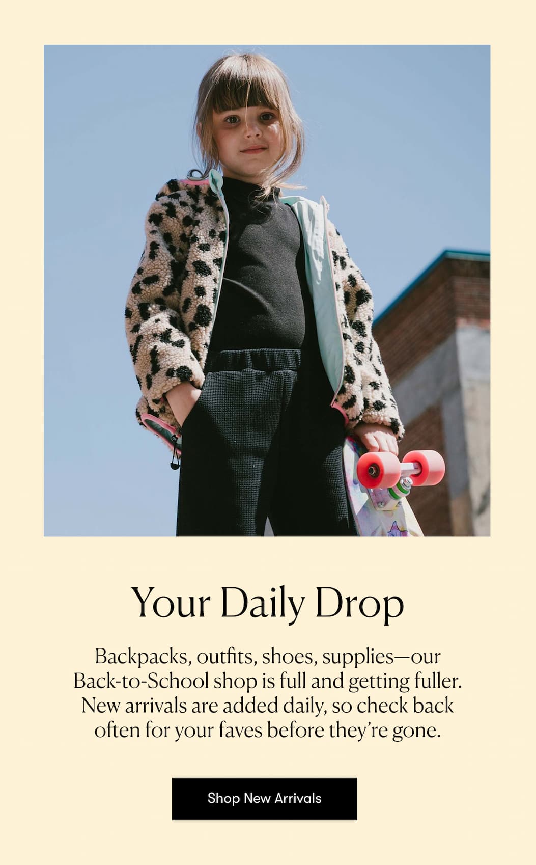 Your Daily Drop >> Shop New Arrivals