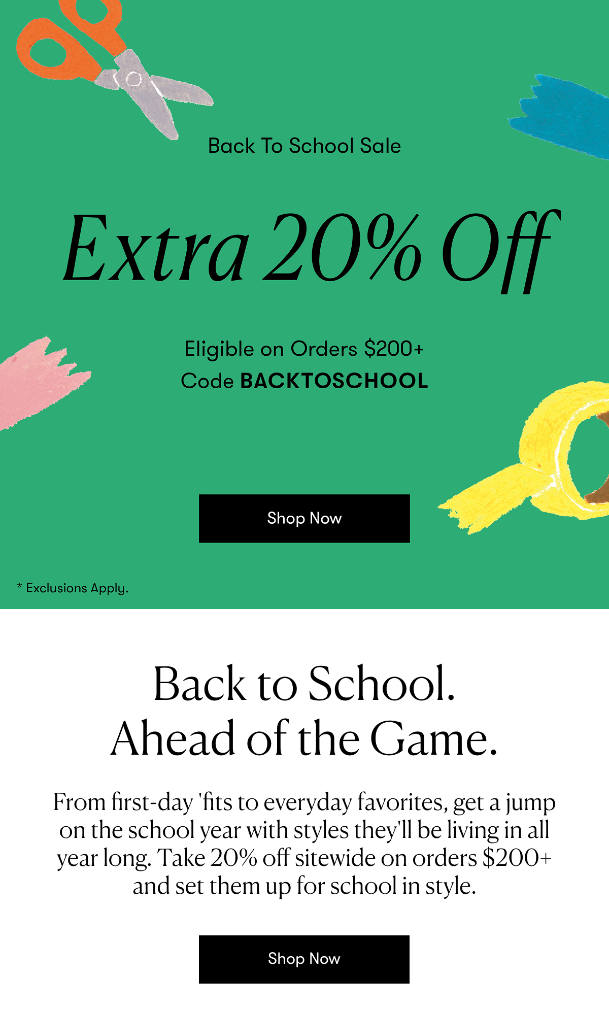 Back to School. Ahead of the Game.