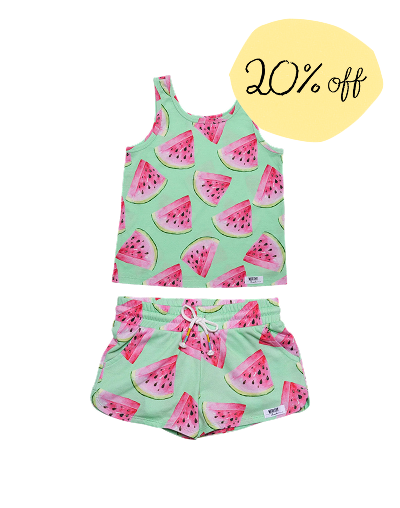 Worthy Threads - Tank Set in Watermelon - (20% off)