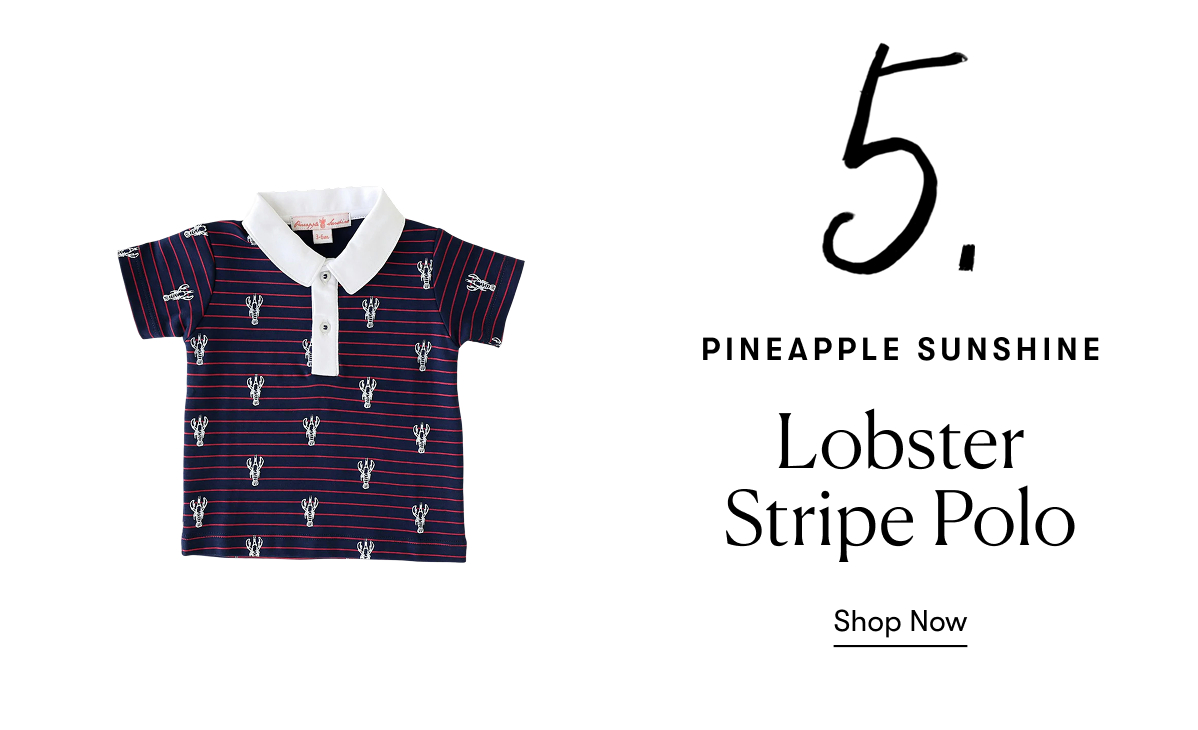 Pineapple Sunshine: Lobster Stripe Polo