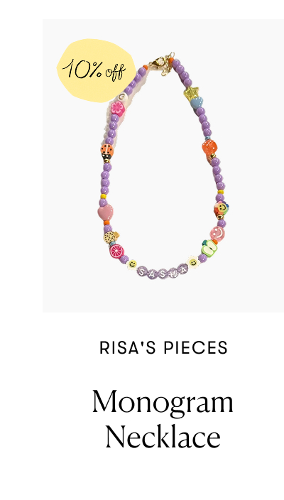 Risa's Pieces: Monogram Necklace - 10% off