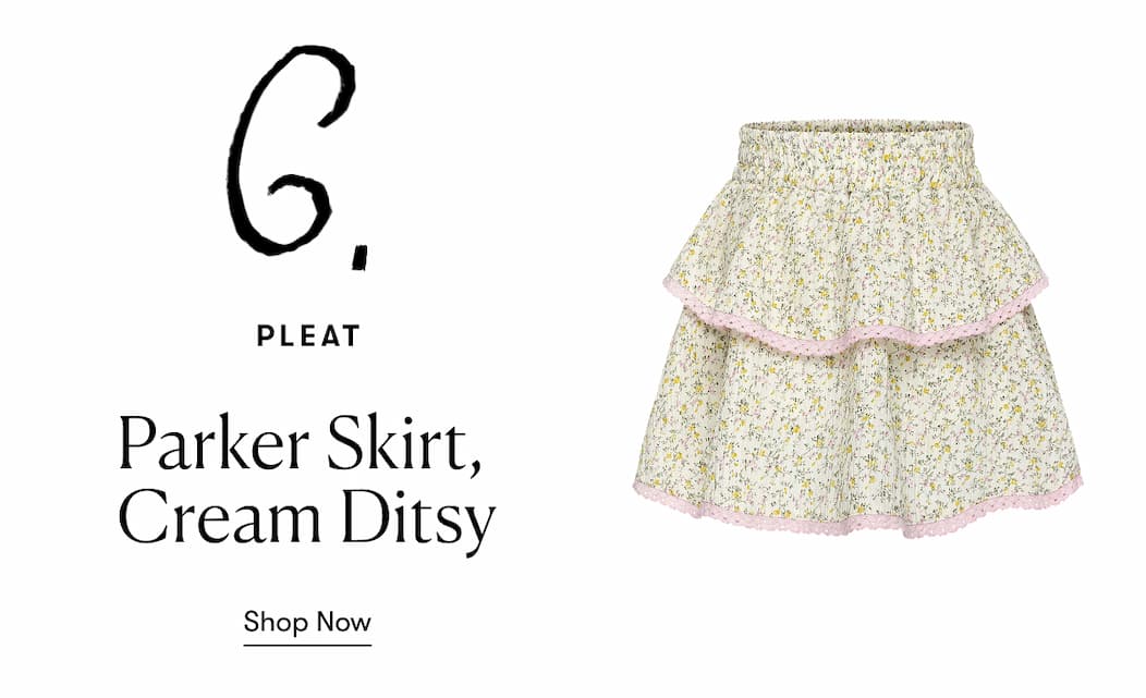 Parker Skirt Cream Ditsy