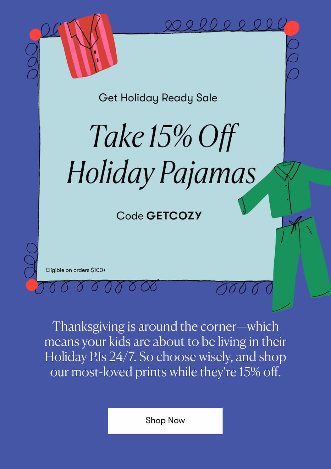Take 15% Off Holiday Pajamas
