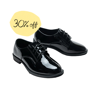 Moustache black dress shoes 30% Off