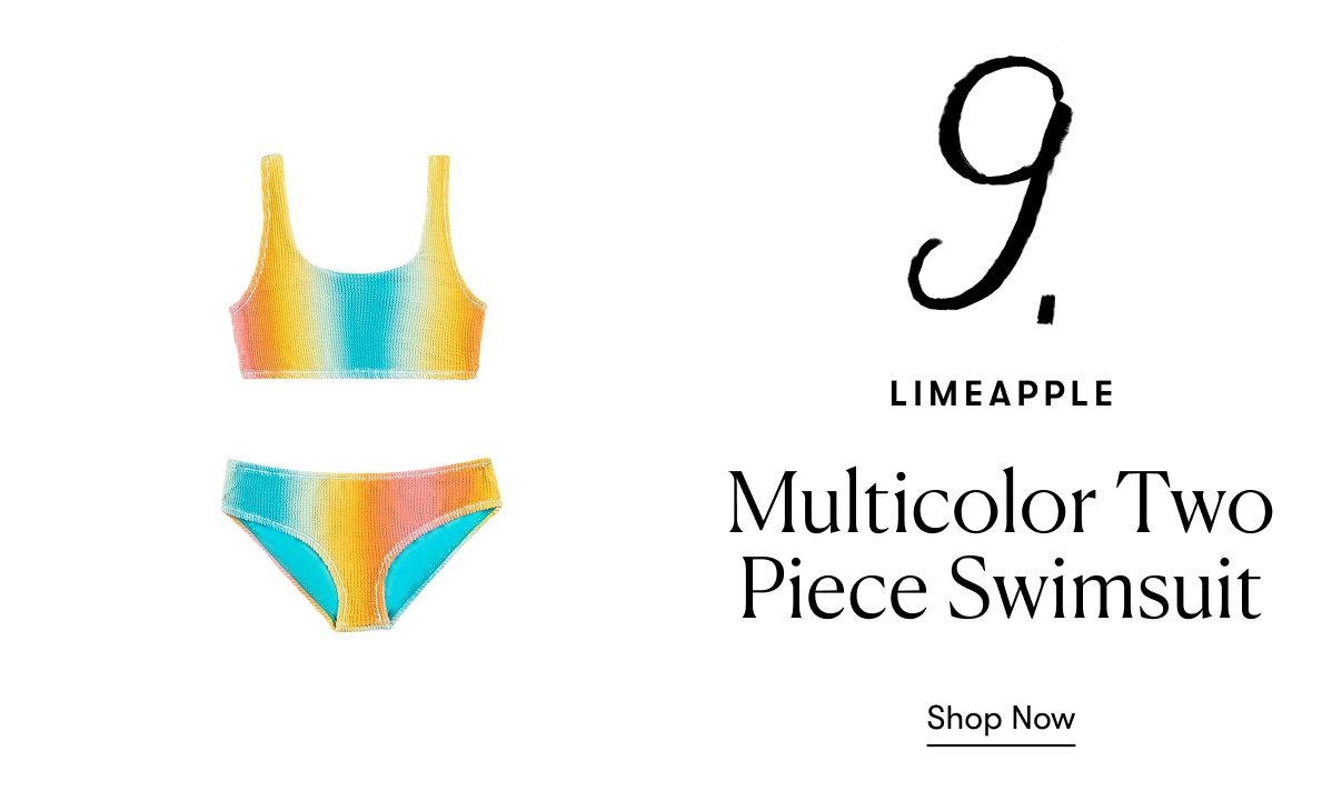Limeapple: Multicolor Two Piece Swimsuit