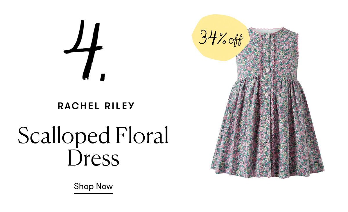 Rachel Riley- Scalloped Floral Dress (34% off)