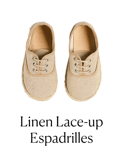 Linen Lace-up Espadrilles