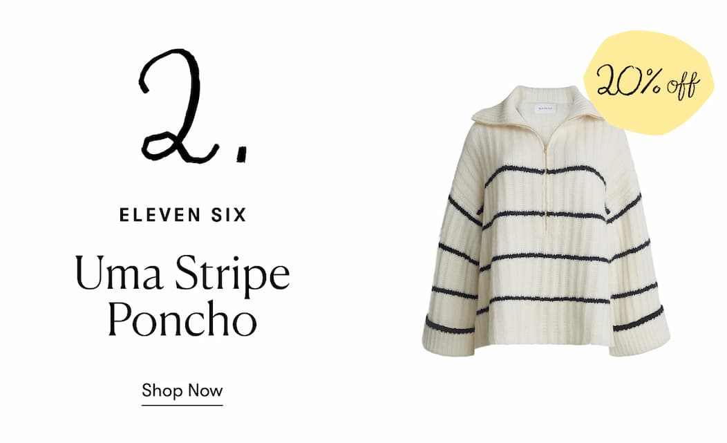 Uma Stripe Poncho