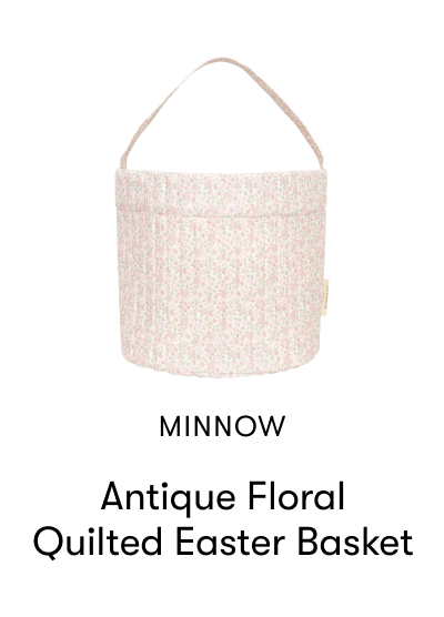 Antique Floral Quilted Easter Basket