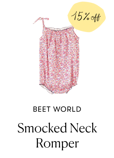 Beet World - Smocked Neck Romper (15% off)