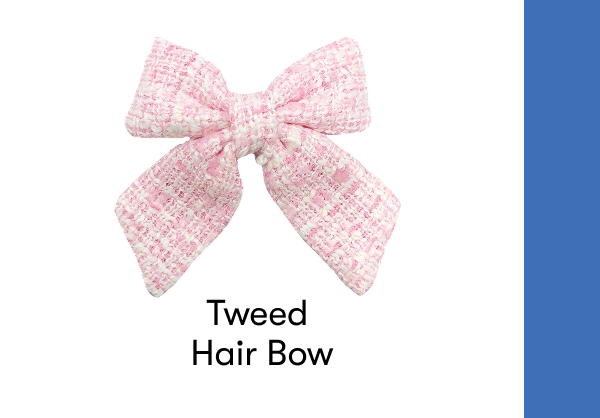 Tweed Hair Bow 