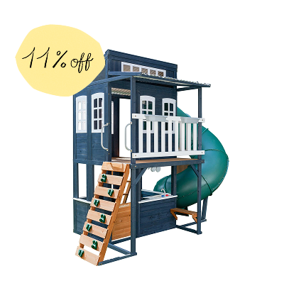 escape wooden outdoor two story playhouse - 11% off