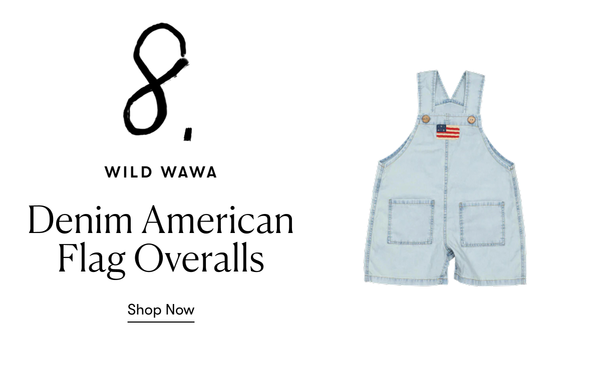 Wild Wawa: Denim American Flag Overalls