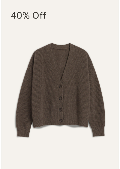 Cropped Cashmere Cocoon Cardigan