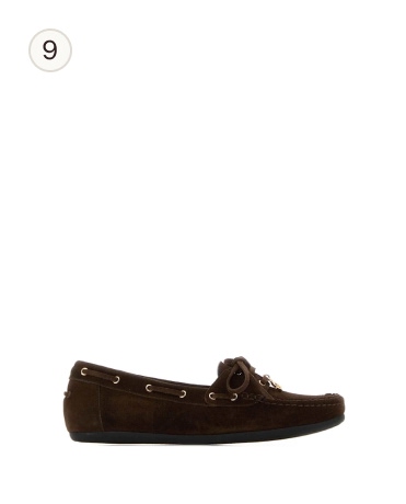 Ferragamo Dark Brown Suede Flippy Loafers
