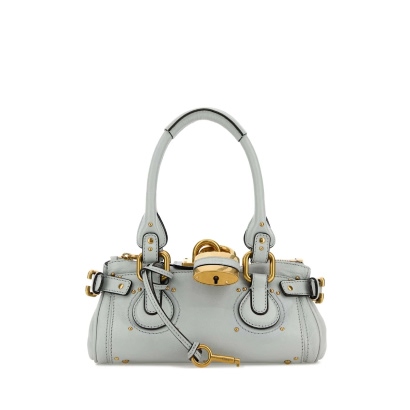 Chloé Pastel Light Blue Leather Small Paddington Handbag