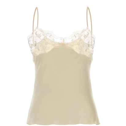 Chloé Cream Silk Tank Top