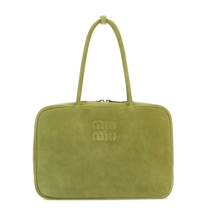 Miu Miu Green Suede Handbag