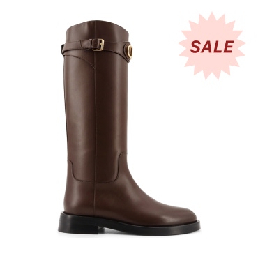 Valentino Garavani Vlogo Signature Leather Boots