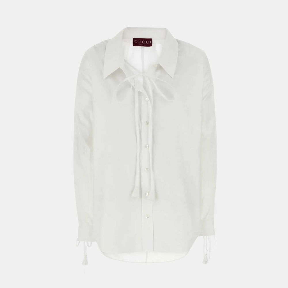 Gucci White Cotton Shirt