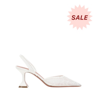 Amina Muaddi Holli Lace 70 Sling Mules