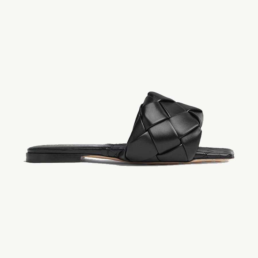 Bottega Veneta — Bottega Veneta Padded Leather Sandal — Black