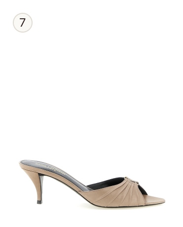 Saint Laurent Babylone Mules Pink Calfskin Leather (bos Taurus) Sandal