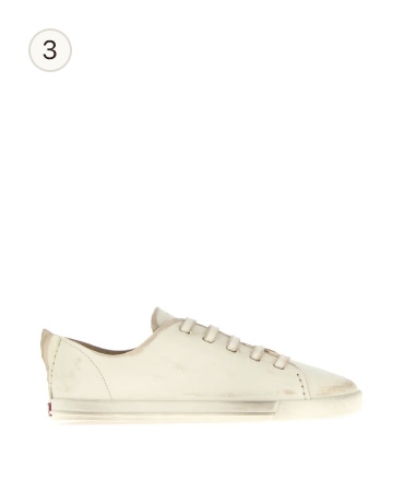 Prada Antiqued Leather Sneakers