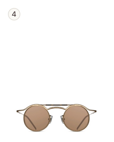 Matsuda 2903h - Matte Gold Plated / Matte Black Sunglasses