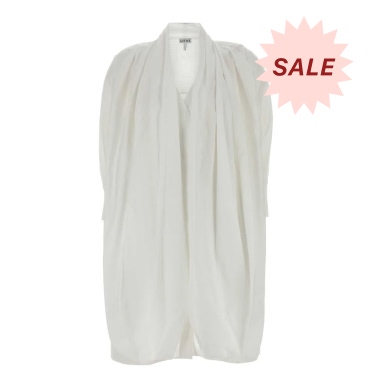 Loewe White Poplin Dress