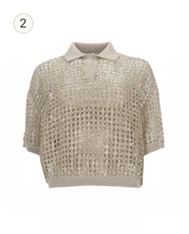 Brunello Cucinelli Silk And Linen Knit Polo Shirt